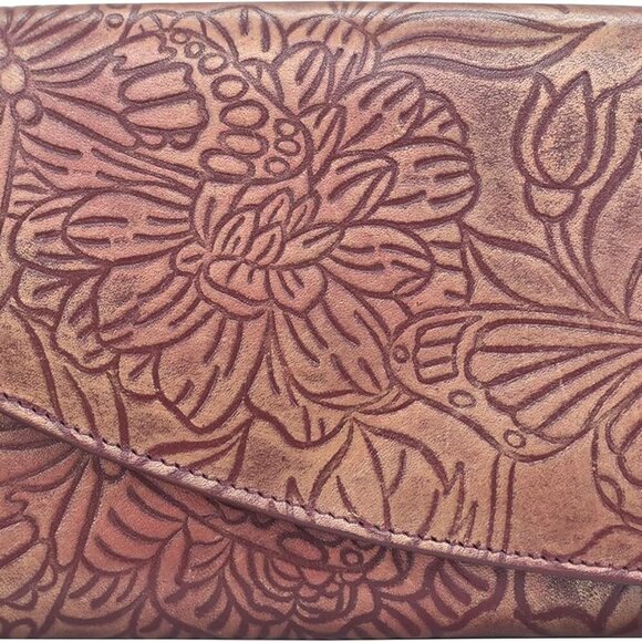 Accessories - Women’s Hand-Painted Genuine Leather RFID Blocking Accordion Flap Wallet